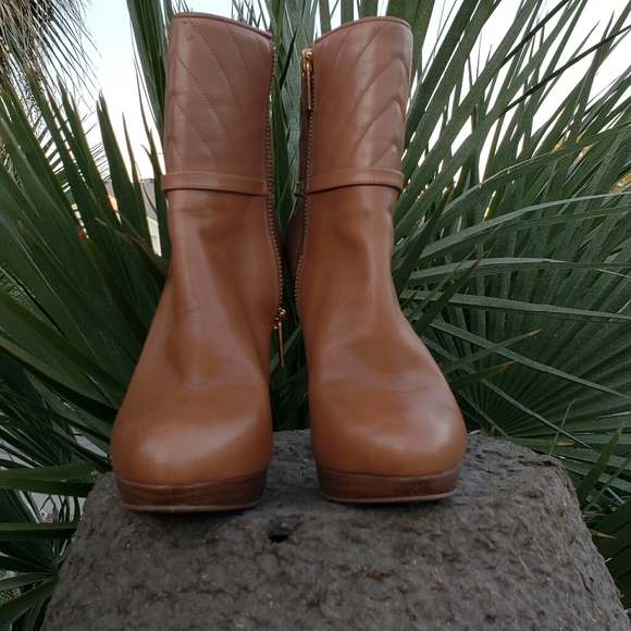 Michael Kors Avery Chevron Stitched Walnut Brown - Picture 5 of 8